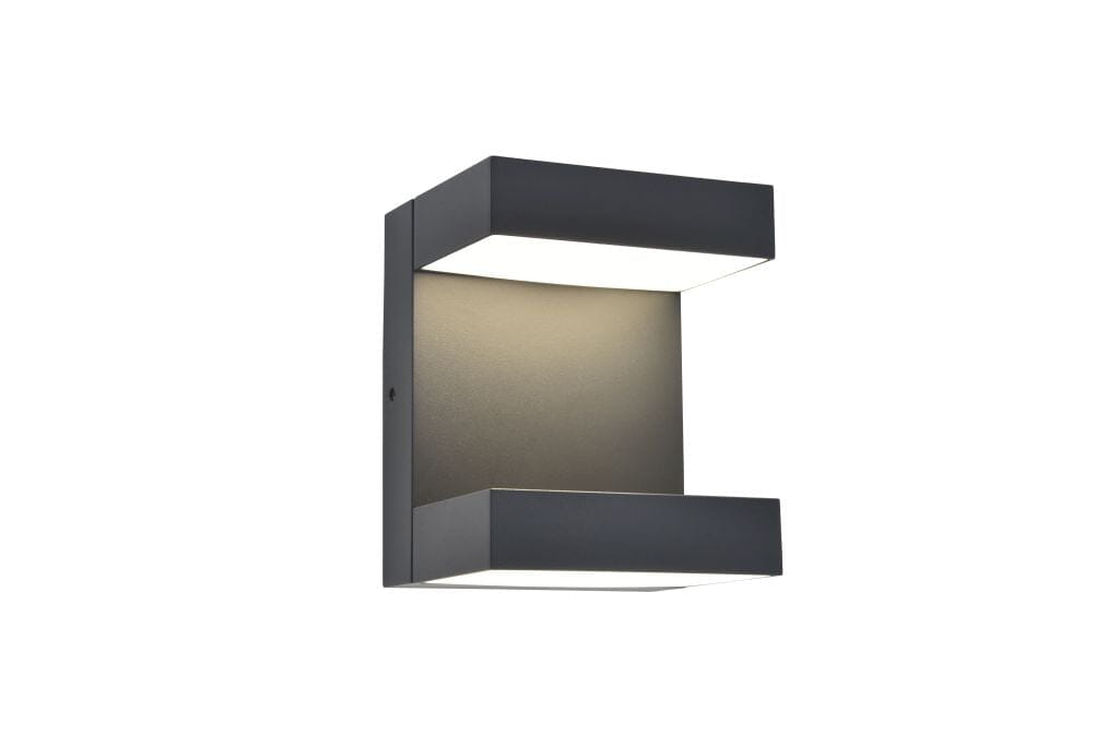 Lutec Twisto 13W LED Outdoor Wall Light CCT - Dark Grey Lutec 