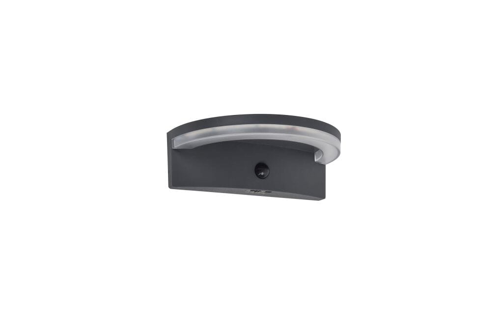 Lutec Vyzor 7W Solar LED Wall Light with PIR Sensor 4000K - Dark Grey Wall Lights Lutec 