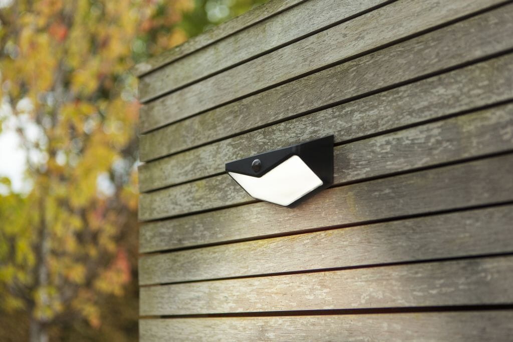 Lutec Wings 3.7W Solar LED Wall Light with PIR Sensor 5000K - Black Wall Lights Lutec 