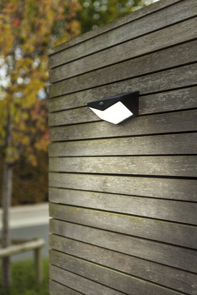 Lutec Wings 3.7W Solar LED Wall Light with PIR Sensor 5000K - Black Wall Lights Lutec 