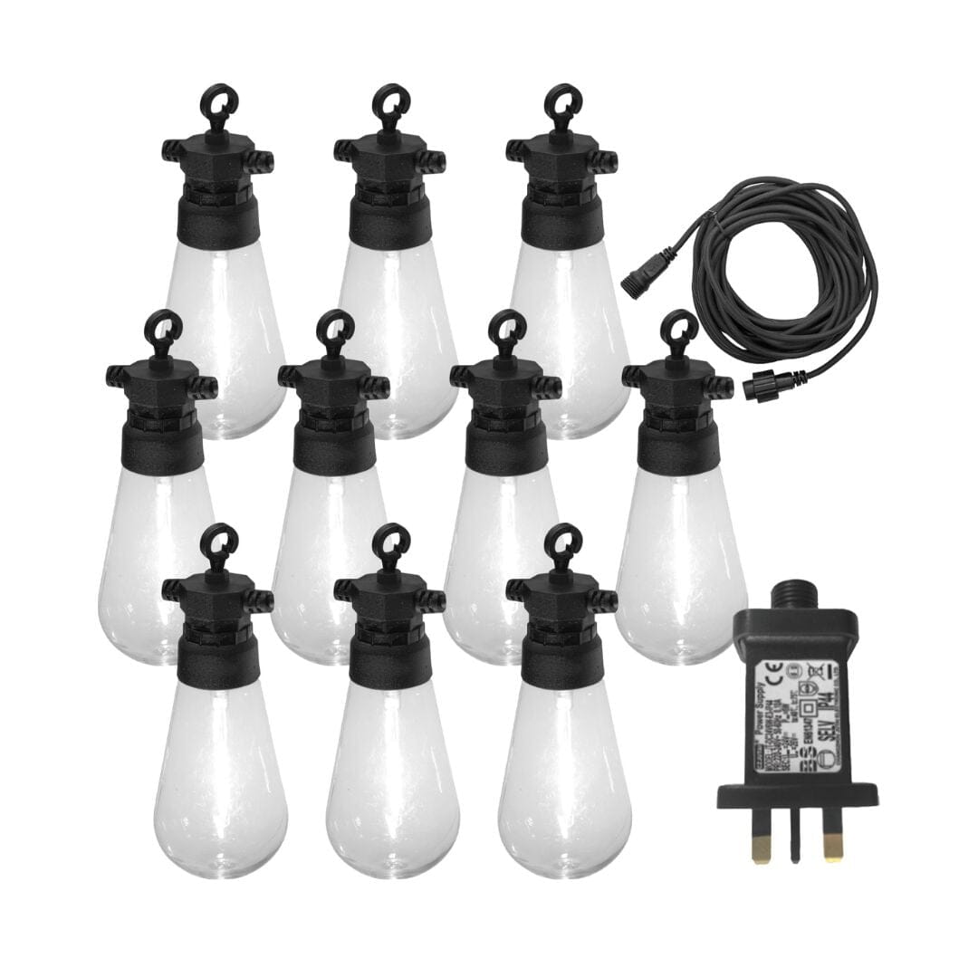 Luxform Lighting Hawaii Festoon Lights with Warm White Bulbs - 10 Pack Festoon Lights Electrovision