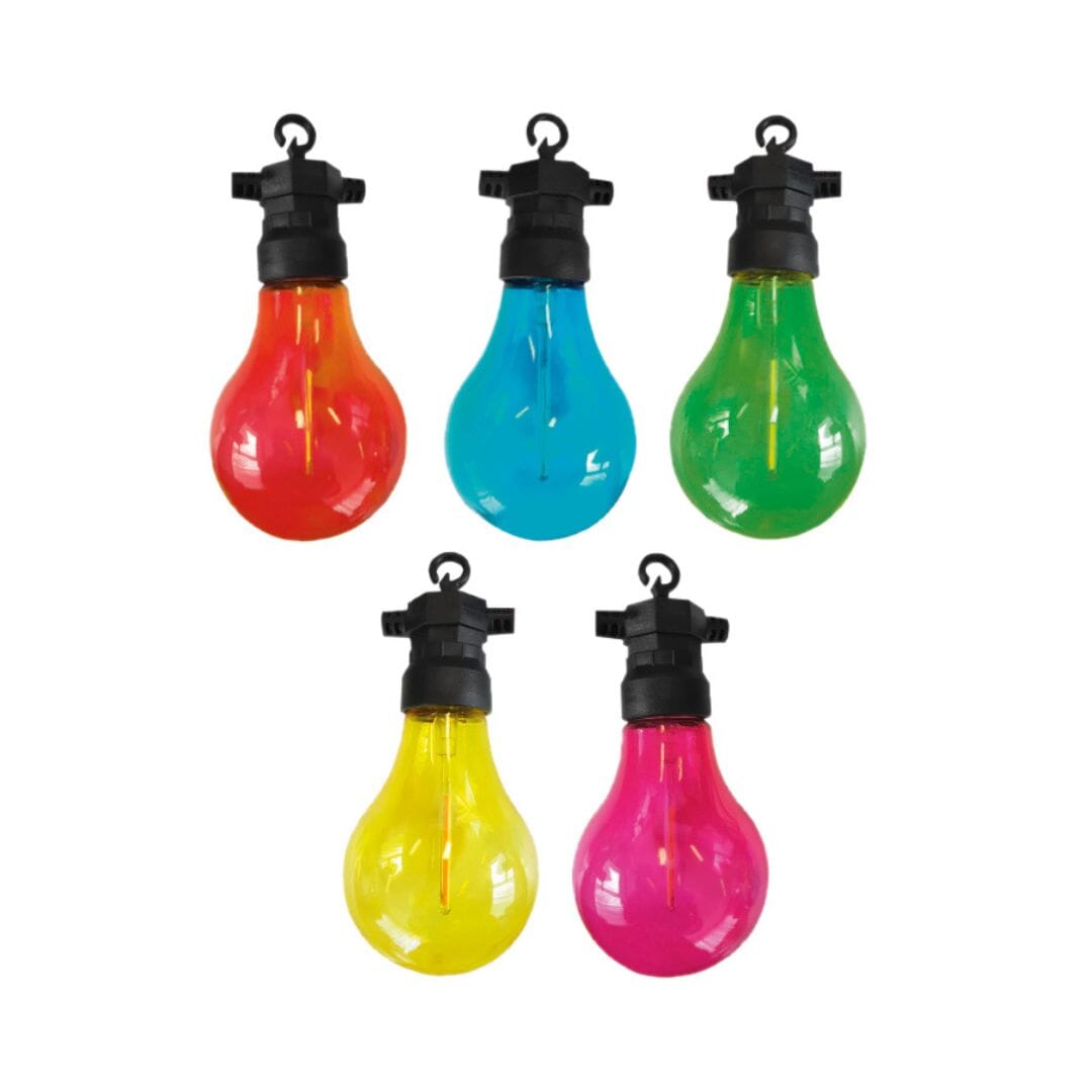 Luxform Lighting Maui Festoon Lights with Multi-Coloured Bulbs - 10 Pack Festoon Lights Electrovision