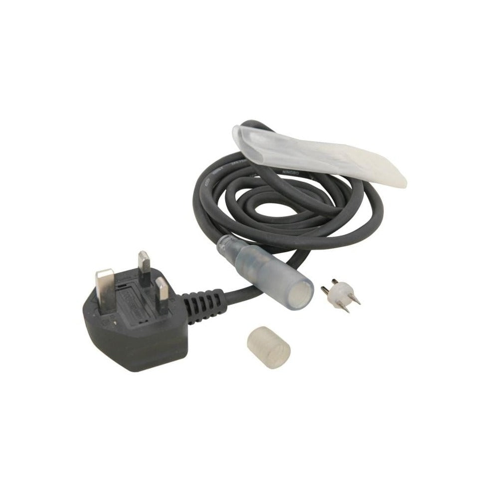 Lyyt 230V Rope Light Power Cable Kit inc. Plastic Sleeve & End Cap Rope Lights Lyyt 