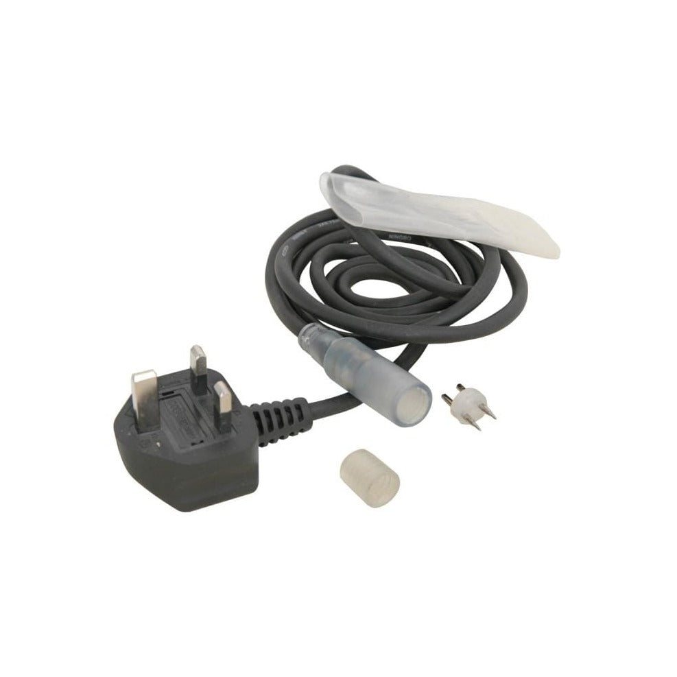 Lyyt 230V Rope Light Power Cable Kit inc. Plastic Sleeve & End Cap Rope Lights Lyyt