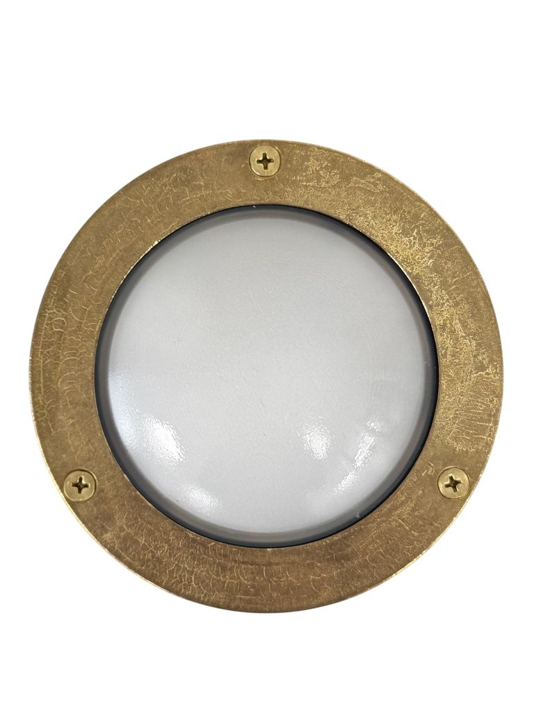 Marina Circular Bulkhead (Raw Brass) Wall Lights Navigator 