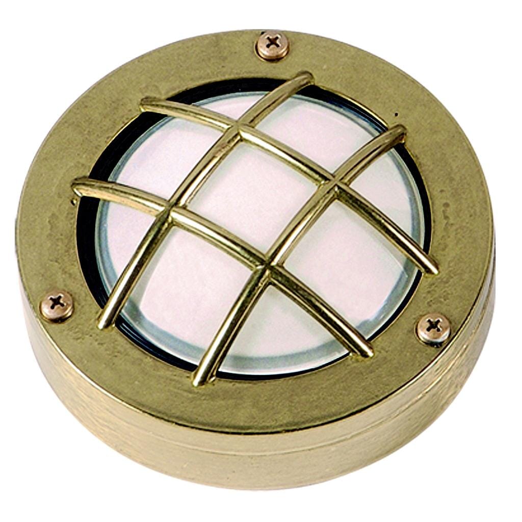 Marina Guard Circular Bulkhead (Raw Brass) Wall Lights Navigator 