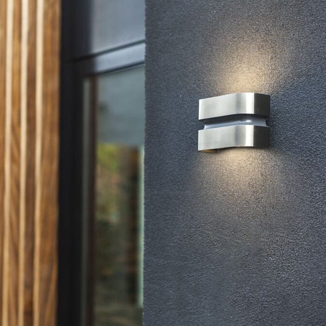 Maya Integrated LED Up & Down Wall Light - Stainless Steel Wall Lights Lutec