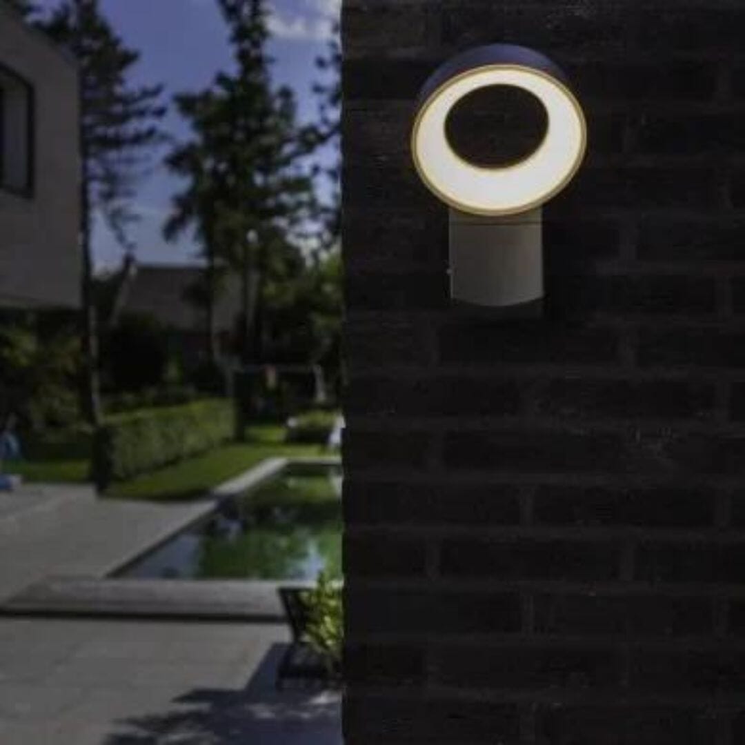 Meridian Integrated LED Wall Light - Dark Grey Wall Lights Lutec 
