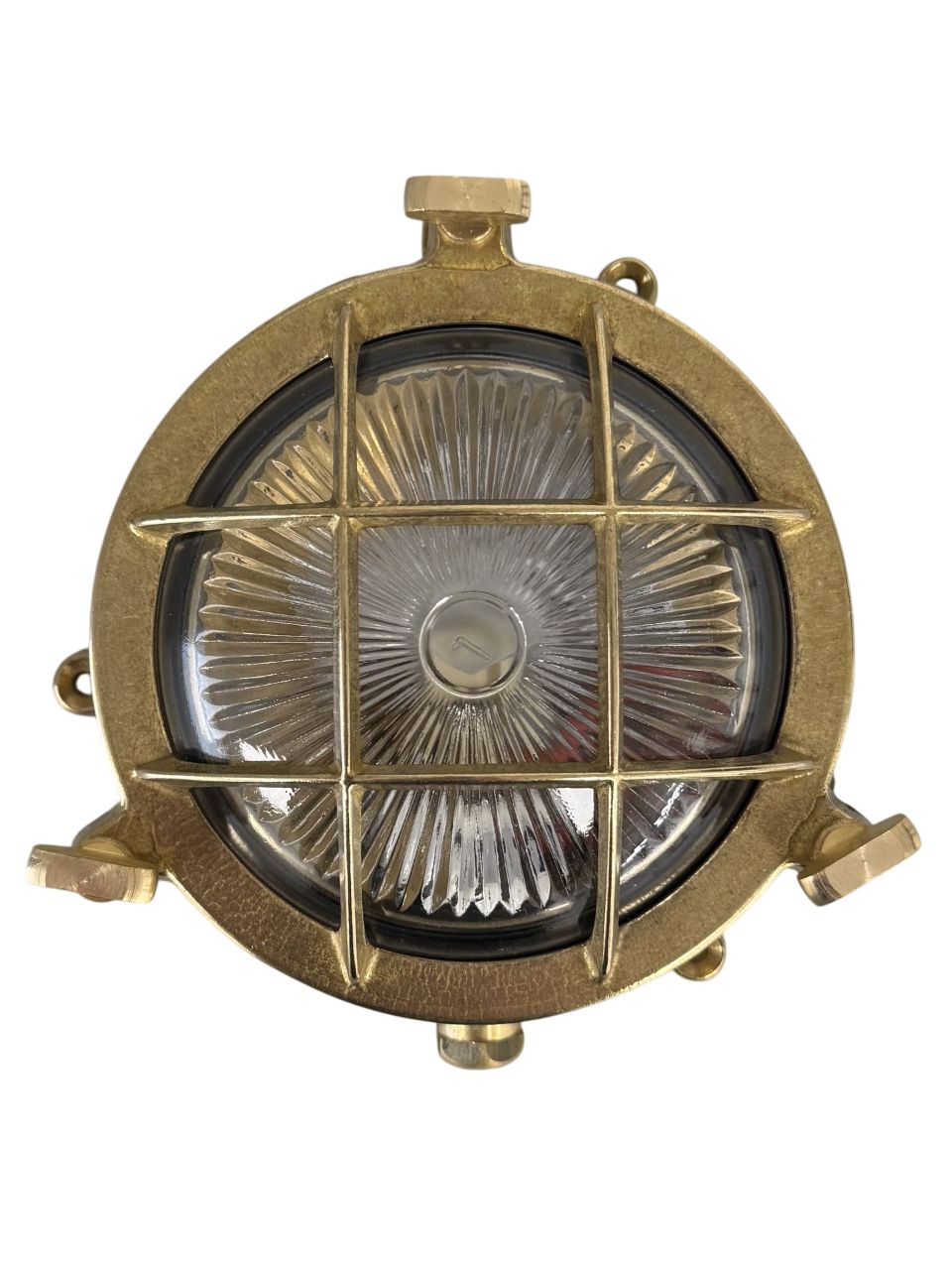 Mini Compass Guard Bulkhead (Raw Brass) Wall Lights Navigator 