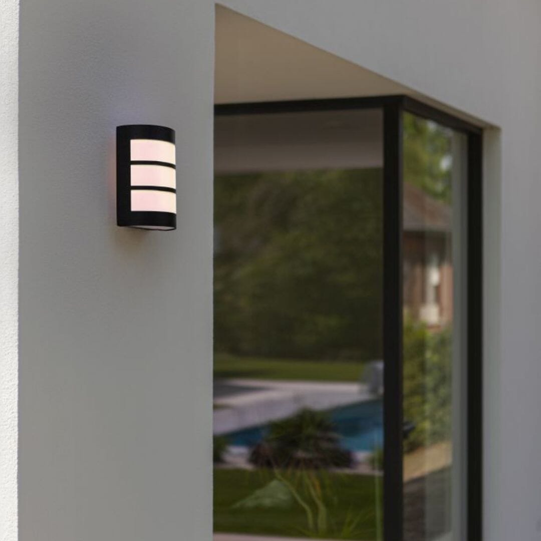 Nila Bulkhead Light - Charcoal Grey Wall Lights Lutec
