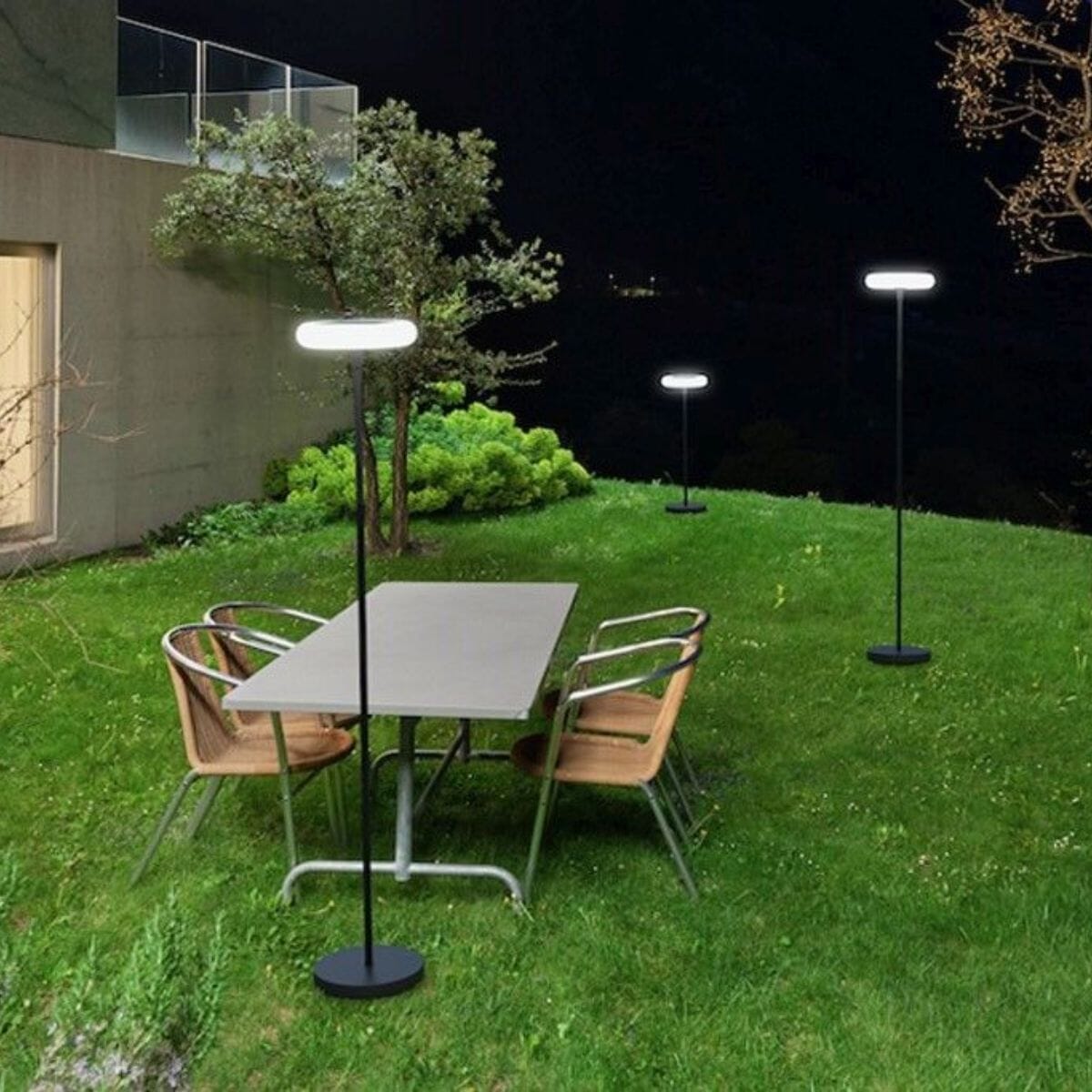Pops Solar Portable Post - Matt Black Solar Lights Lutec