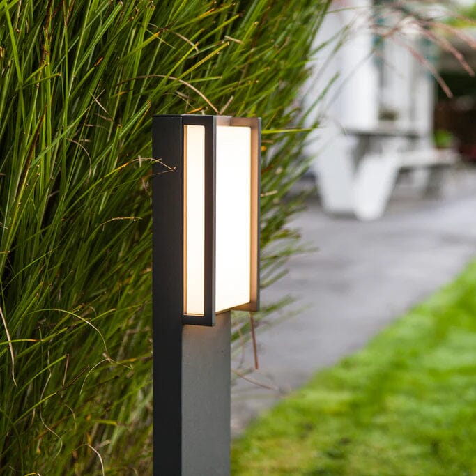 Qubo Integrated LED Bollard Light - Dark Grey Bollard Lights Lutec