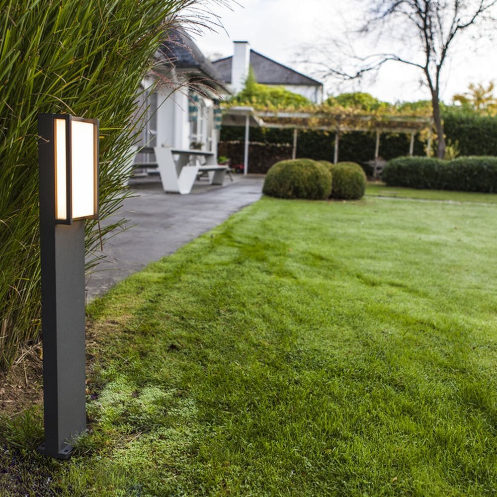 Qubo Integrated LED Bollard Light - Dark Grey Bollard Lights Lutec 