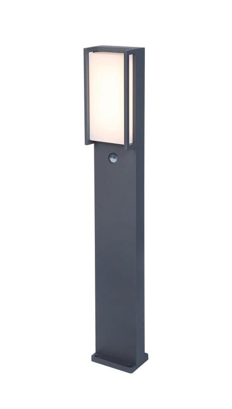 Qubo Integrated LED Bollard Light with PIR Sensor - Dark Grey Bollard Lights Lutec 