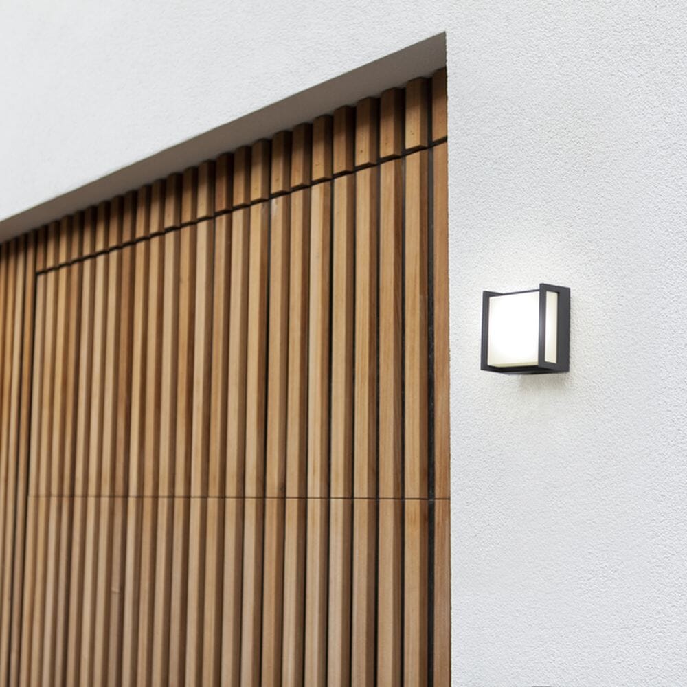 Qubo Integrated LED Wall Light - Dark Grey Wall Lights Lutec