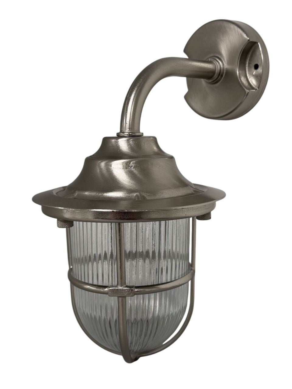 Quinn Guard Wall Lantern(Satin Nickel) Lantern Lights Navigator 