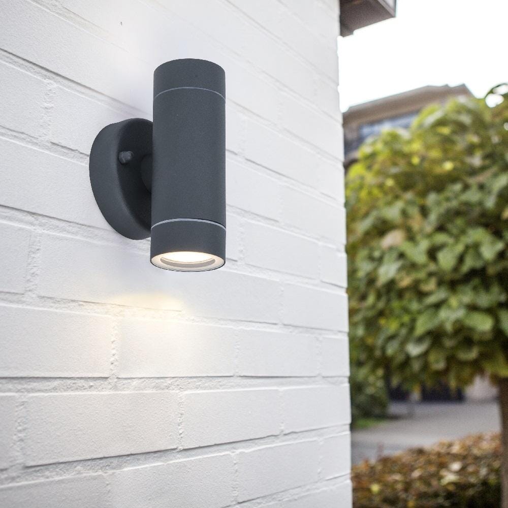 Rado 2 X GU10 Up & Down Wall Light - Black Wall Lights Lutec