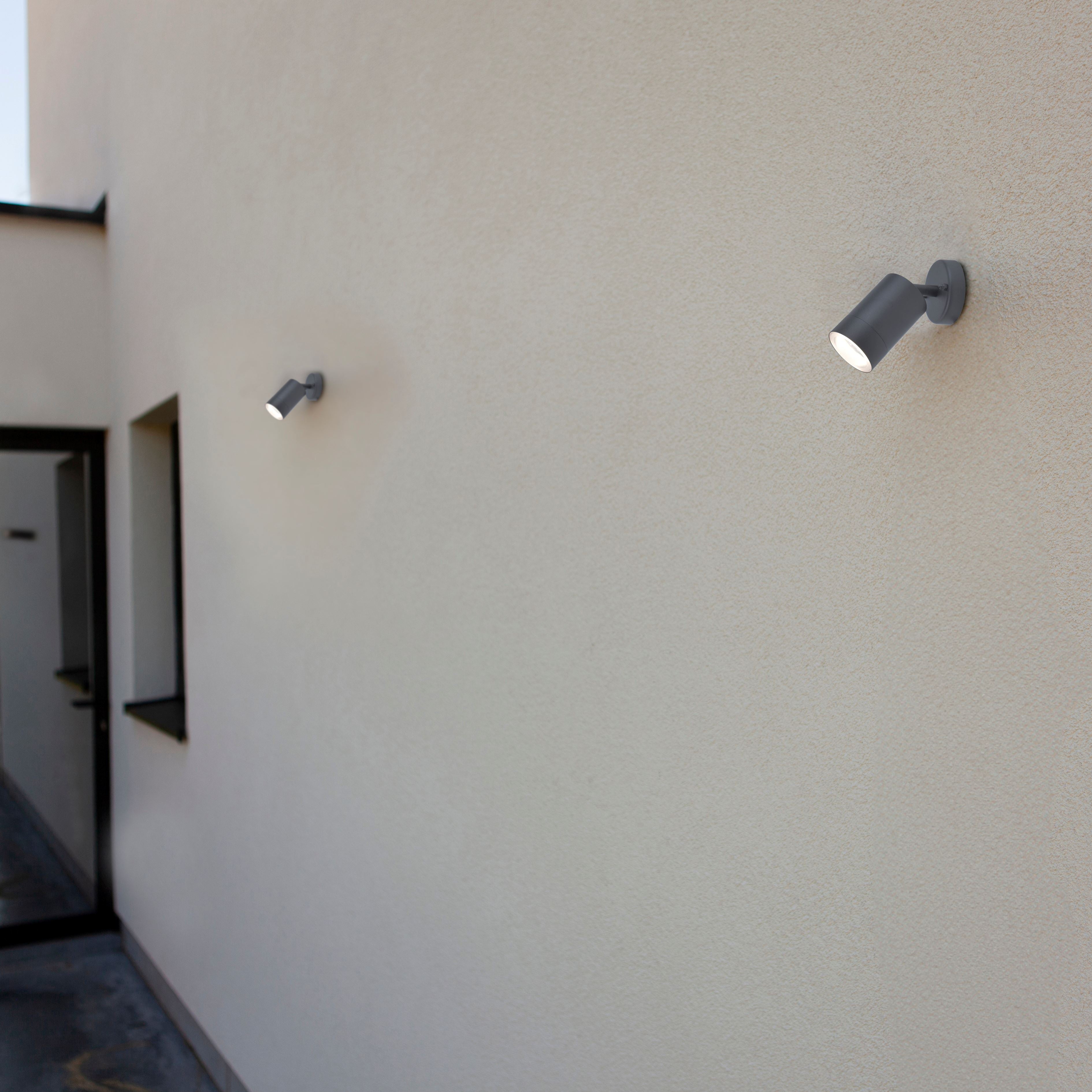 Rado Adjustable Wall Light IP44 - Black Graphite Wall Lights Lutec