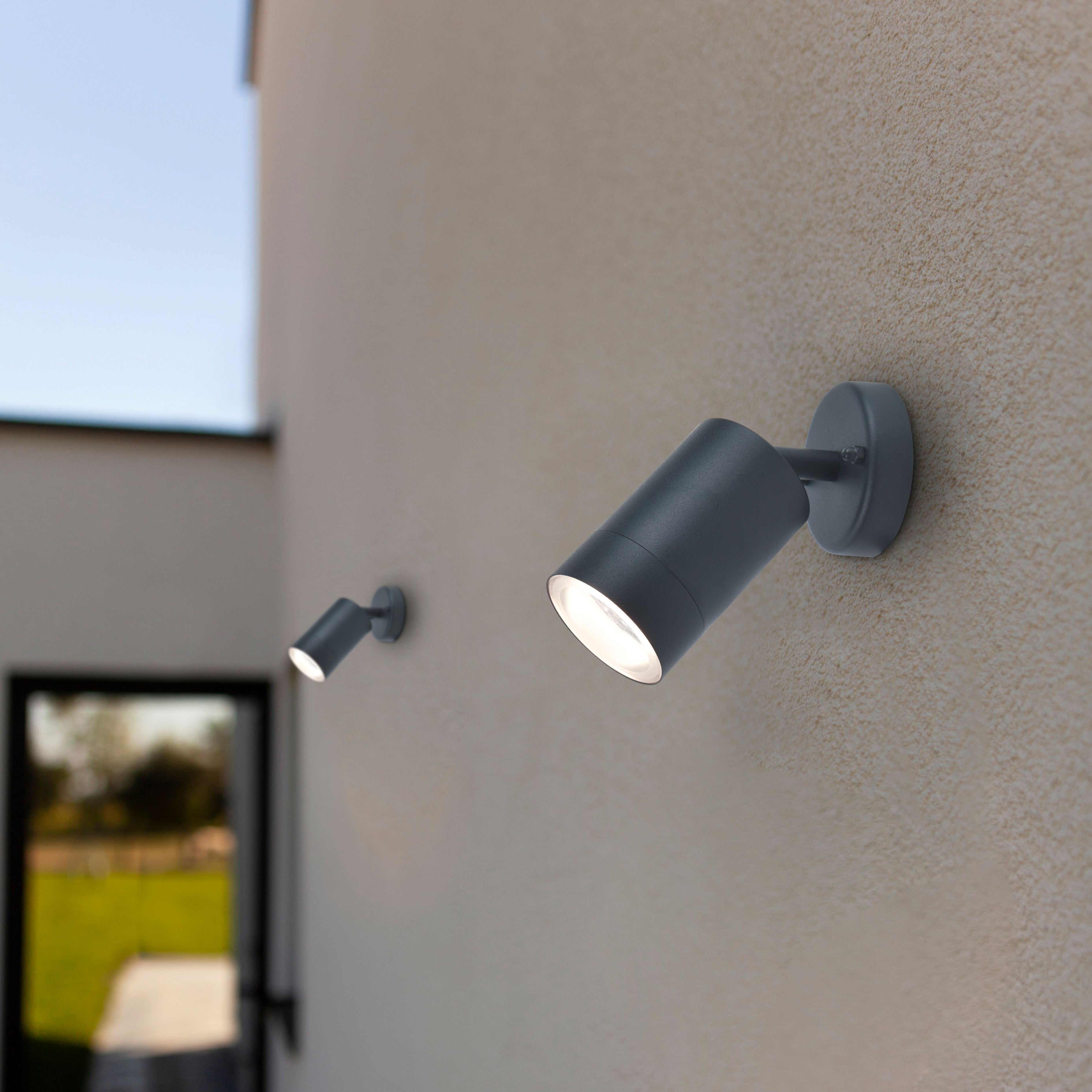 Rado Adjustable Wall Light IP44 - Black Graphite Wall Lights Lutec