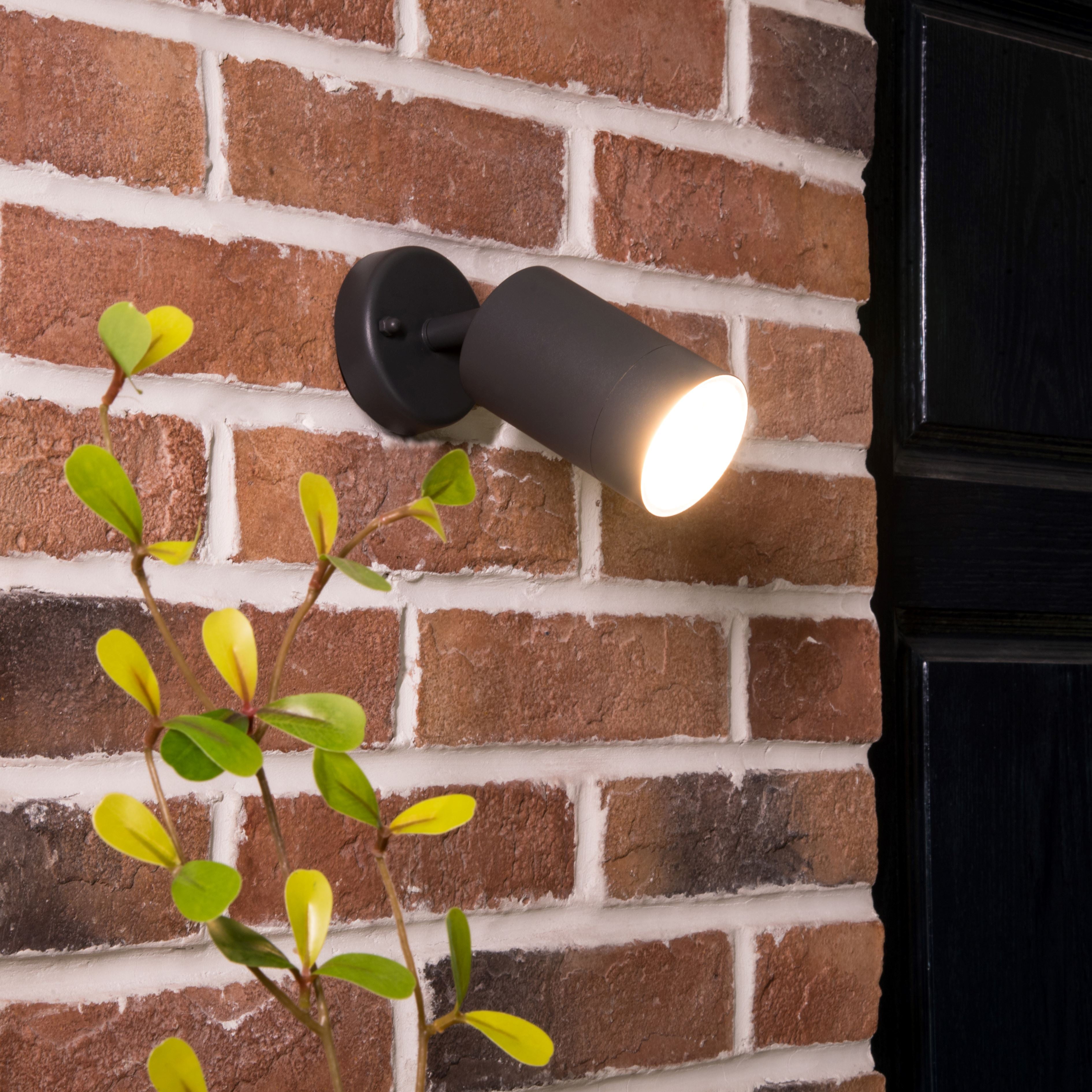 Rado Adjustable Wall Light IP44 - Black Graphite Wall Lights Lutec