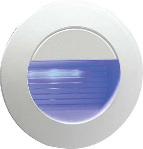 Recessed Round Outdoor LED Guide/Stair/Wall Light - 230V - Blue Guide Lights Knightsbridge 