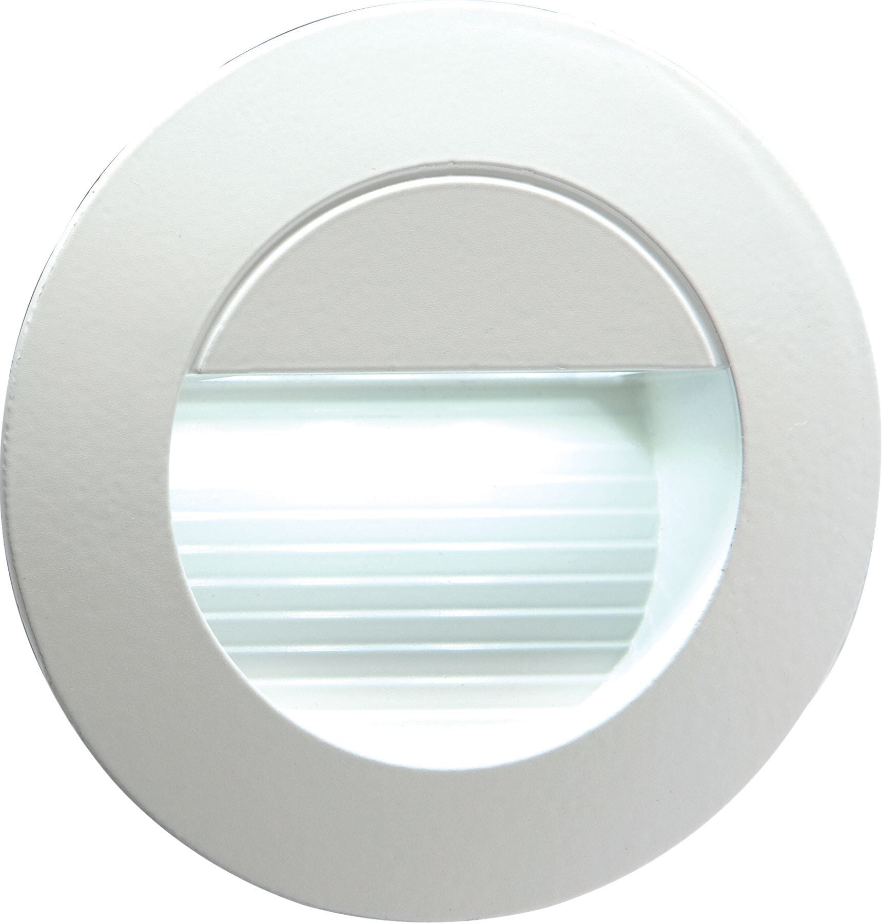 Recessed Round Outdoor LED Guide/Stair/Wall Light - 230V - White Guide Lights Knightsbridge 