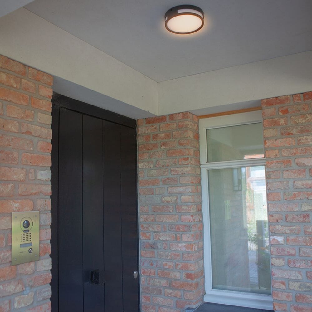 Rola Integrated LED Wall Light - Matt Black Wall Lights Lutec