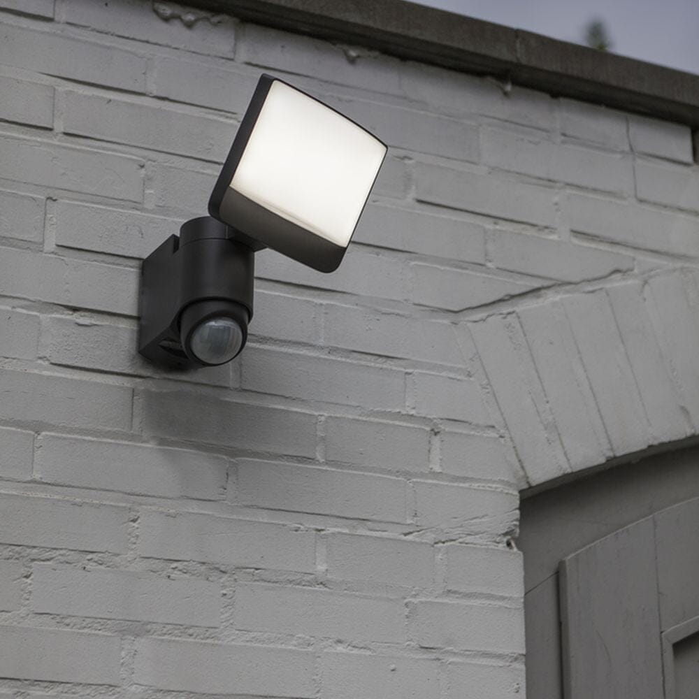 Sunshine Integrated LED Wall Light with PIR Sensor - Dark Grey Wall Lights Lutec