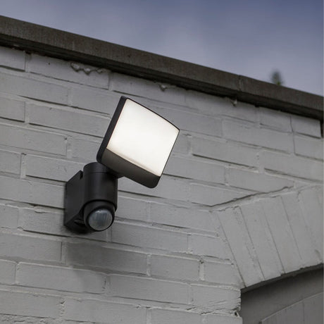 Sunshine Solar Wall Light with PIR Sensor - Dark Grey Wall Lights Lutec 