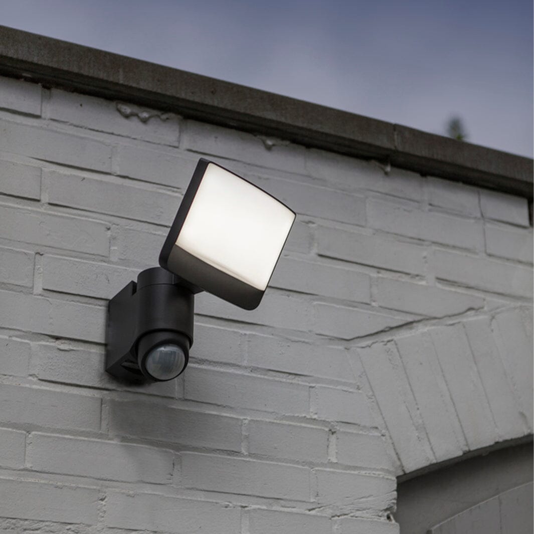 Sunshine Solar Wall Light with PIR Sensor - Dark Grey Wall Lights Lutec