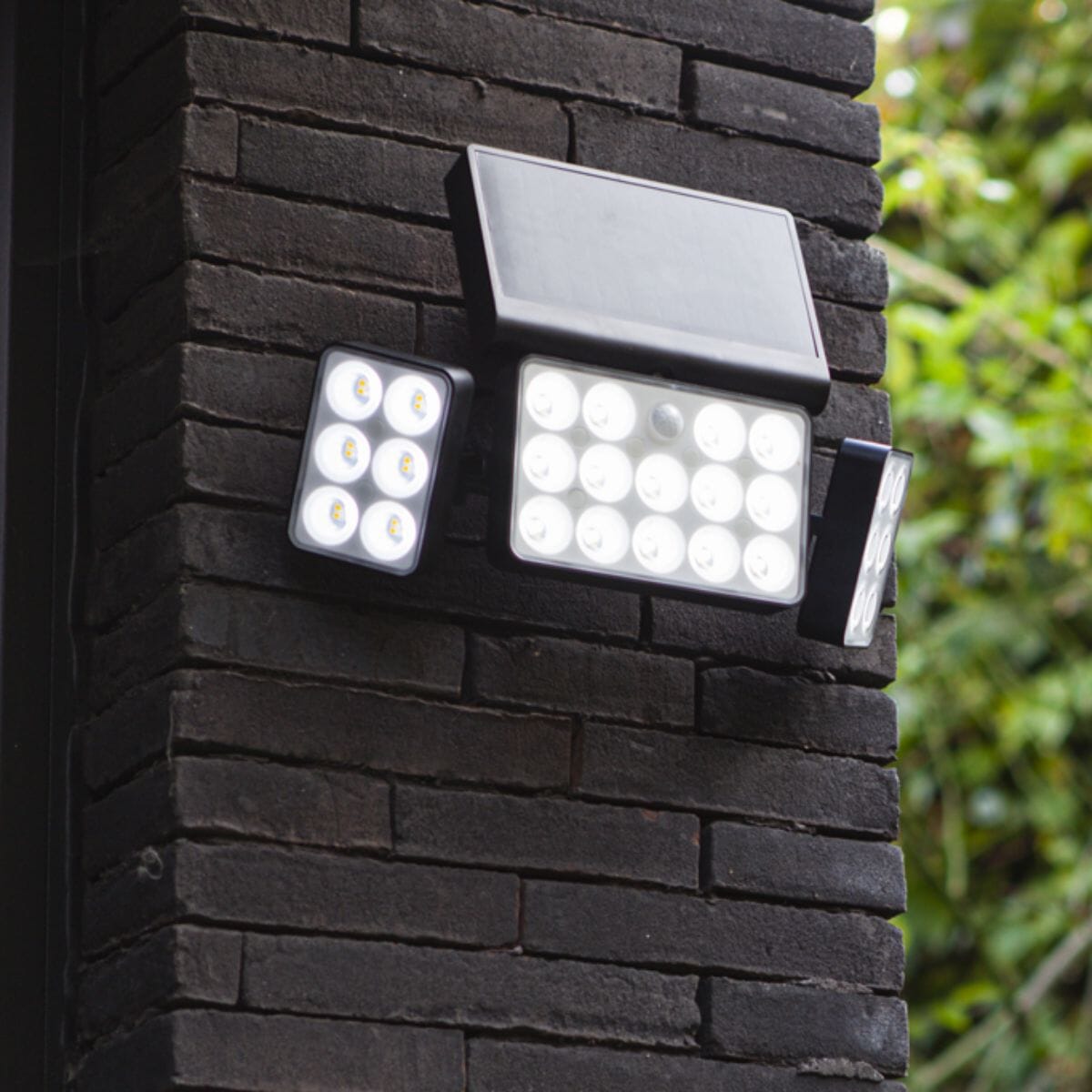 Tuda Solar Wall Light With PIR Sensor - Matt Black Wall Lights Lutec