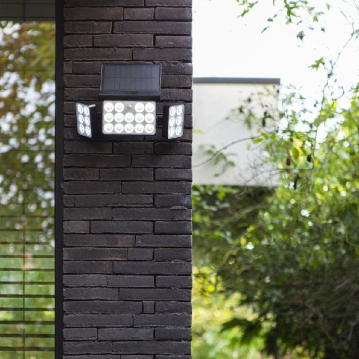 Tuda Solar Wall Light With PIR Sensor - Matt Black Wall Lights Lutec