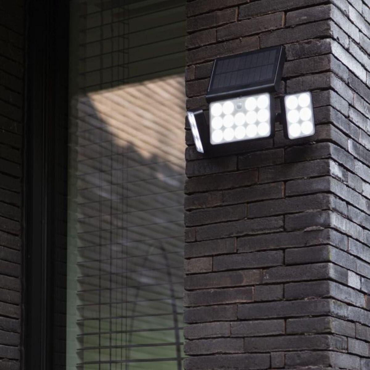 Tuda Solar Wall Light With PIR Sensor - Matt Black Wall Lights Lutec