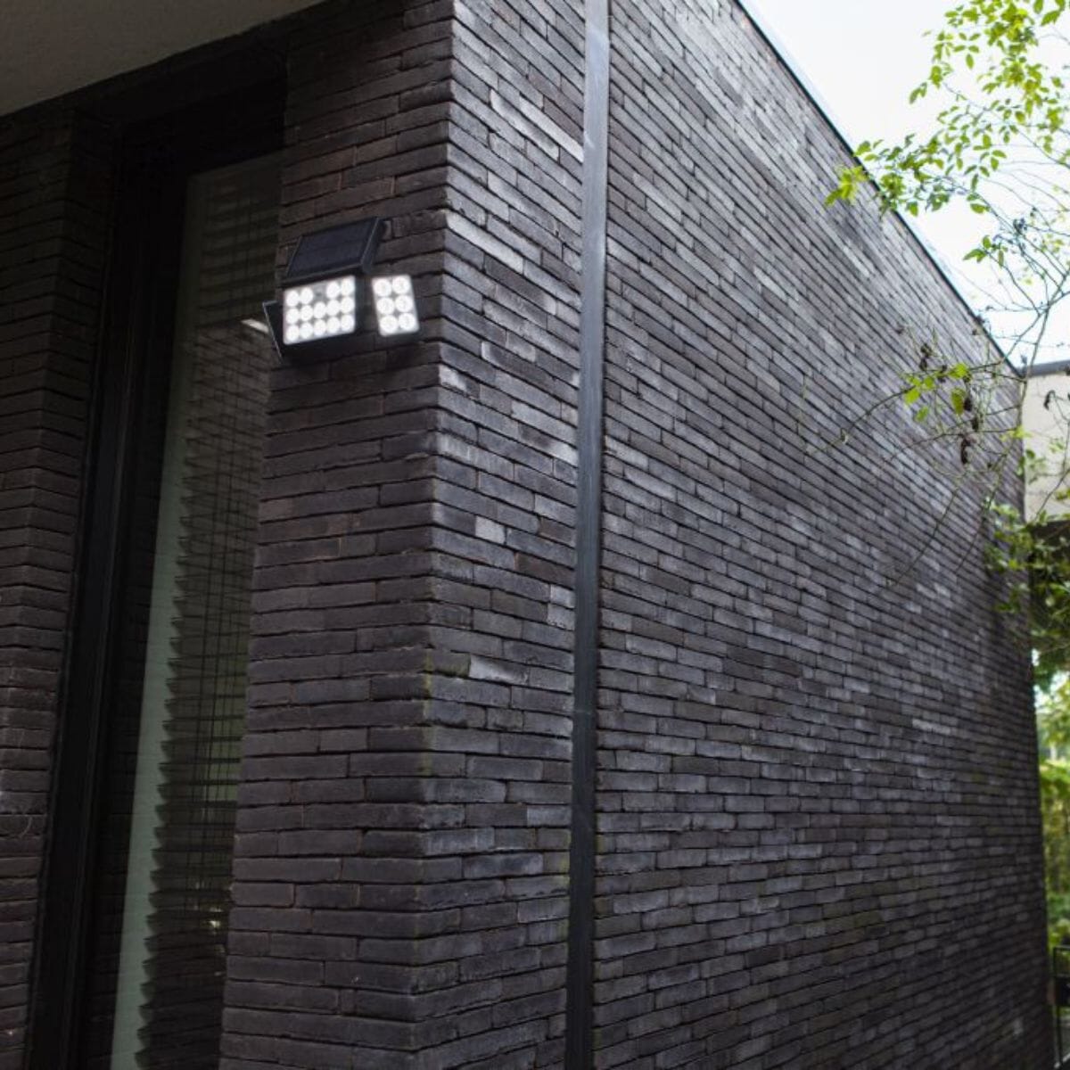 Tuda Solar Wall Light With PIR Sensor - Matt Black Wall Lights Lutec