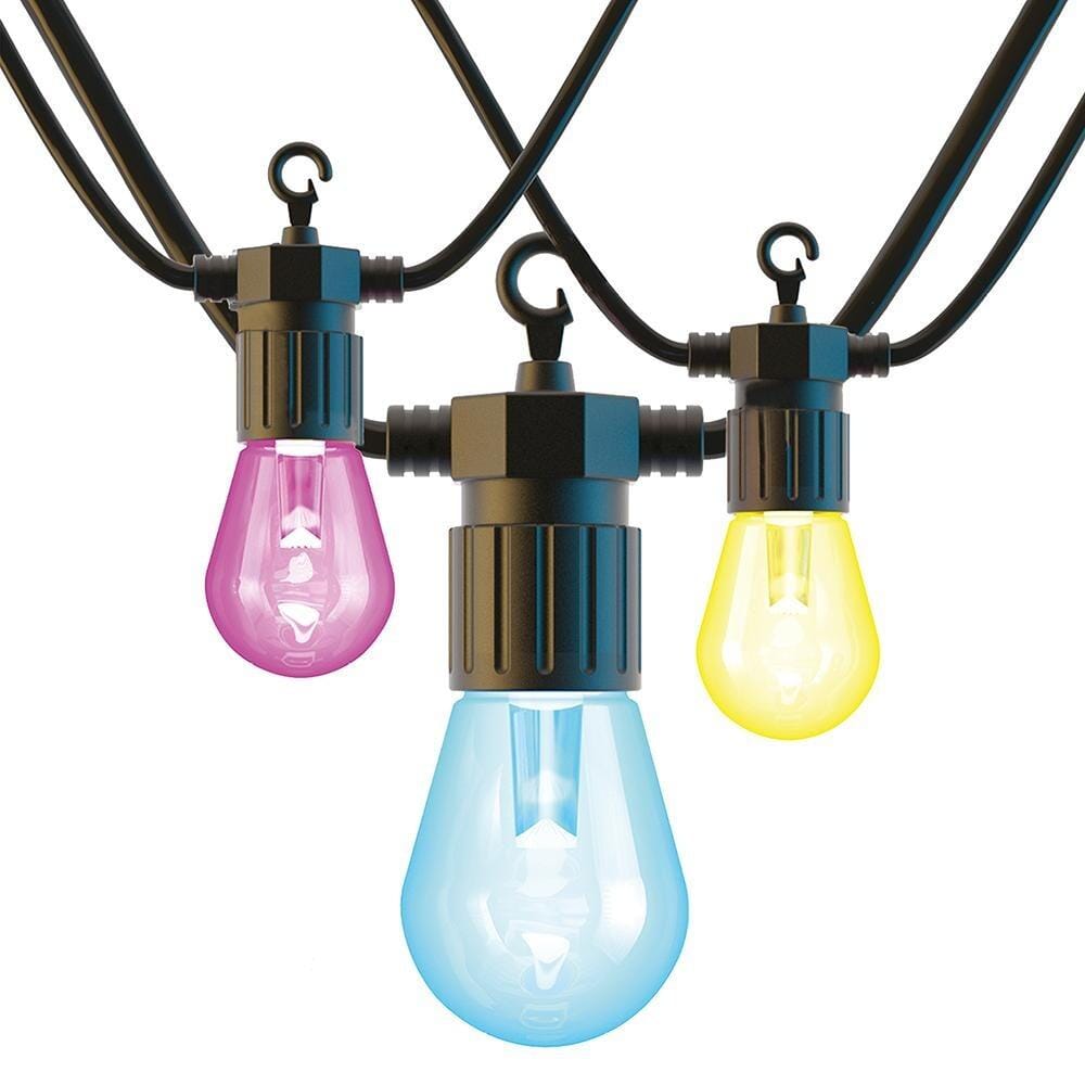 WiFi Smart LED Festoon Light Kit with Colour Change RGB+WW Filament Bulbs Festoon Lights ENER-J