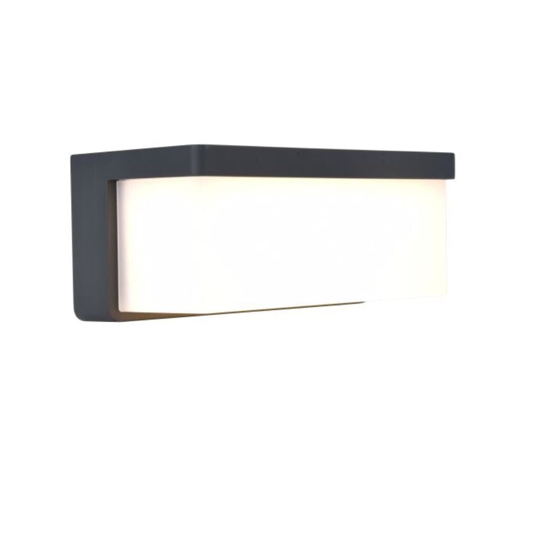 Zelna Solar Wall Light - Dark Grey Solar Lights Lutec